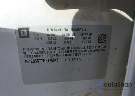 2024 Chevrolet Malibu Fwd Rs из США, поврежденный, VIN 1G1ZG5ST5RF151877